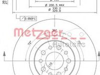 Disc frana ALFA ROMEO SPIDER 939 939 METZGER 24995