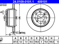 Disc frana ATE 24.0109-0101.1