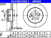 Disc frana ATE 24.0109-0163.1