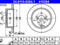 Disc frana ATE 24.0110-0384.1