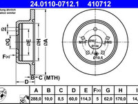 Disc frana ATE 24.0110-0712.1