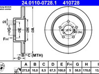 Disc frana ATE 24.0110-0728.1