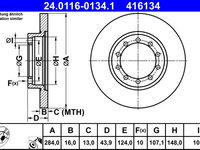 Disc frana ATE 24.0116-0134.1