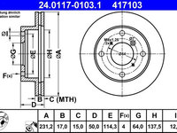 Disc frana ATE 24.0117-0103.1