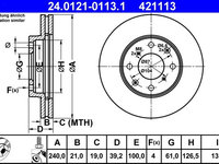 Disc frana ATE 24.0121-0113.1