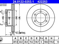 Disc frana ATE 24.0122-0253.1