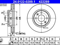 Disc frana ATE 24.0122-0289.1