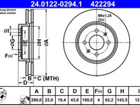 Disc frana ATE 24.0122-0294.1