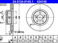 Disc frana ATE 24.0124-0145.1