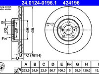 Disc frana ATE 24.0124-0196.1