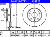 Disc frana ATE 24.0124-0723.1