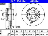 Disc frana ATE 24.0125-0174.1