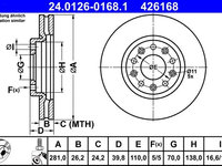 Disc frana ATE 24.0126-0168.1