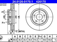 Disc frana ATE 24.0126-0170.1