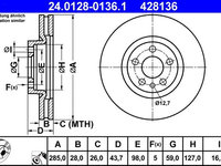 Disc frana ATE 24.0128-0136.1