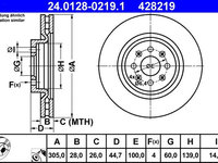 Disc frana ATE 24.0128-0219.1