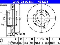 Disc frana ATE 24.0128-0238.1