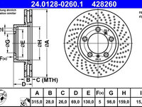 Disc frana ATE 24.0128-0260.1