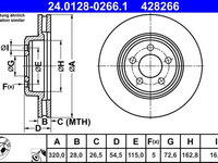 Disc frana ATE 24.0128-0266.1