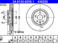 Disc frana ATE 24.0130-0255.1