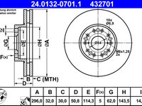 Disc frana ATE 24.0132-0701.1