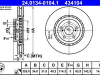 Disc frana ATE 24.0134-0104.1