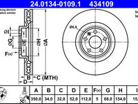 Disc frana ATE 24.0134-0109.1