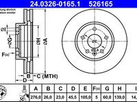 Disc frana ATE 24.0326-0165.1