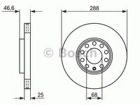 Disc frana AUDI 100 (4A, C4) (1990 - 1994) BOSCH 0 986 478 546