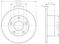 Disc frana AUDI 100 limuzina (4A, C4), AUDI 100 Avant (4A, C4), AUDI A6 limuzina (4A, C4) - MINTEX MDC828