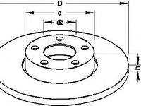 Disc frana AUDI 100 limuzina (4A, C4), AUDI 100 Avant (4A, C4), AUDI A4 limuzina (8D2, B5) - TOPRAN 103 755