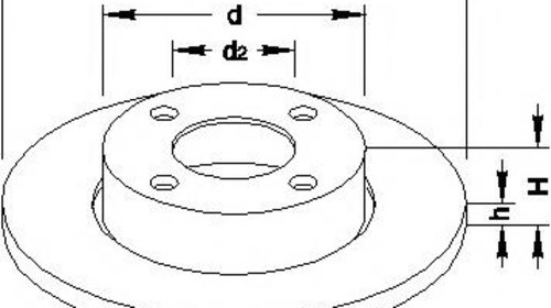 Disc frana AUDI 500 (43, C2), AUDI 500 (44, 4