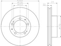 Disc frana AUDI 80 Avant (8C, B4), PORSCHE 928 - HELLA PAGID 8DD 355 101-541