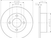 Disc frana AUDI 90 (8C, B4), AUDI 80 Avant (8C, B4), AUDI 500 (44, 44Q, C3) - TEXTAR 92026100