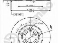 Disc frana AUDI 90 (8C, B4), AUDI 80 Avant (8C, B4), AUDI COUPE (89, 8B) - BREMBO 08.5213.20