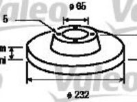 Disc frana AUDI A1 (8X1, 8XK, 8XF) (2010 - 2016) VALEO 186597 piesa NOUA