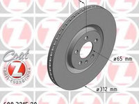 Disc frana AUDI A1 (8X1, 8XK, 8XF) (2010 - 2016) ZIMMERMANN 600.3215.20 piesa NOUA