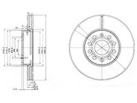 Disc frana AUDI A1 8X1 8XK 8XF DELPHI BG3833