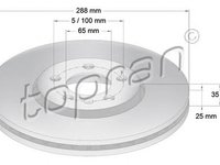 Disc frana AUDI A1 Sportback 8XA 8XF 8XK TOPRAN 107682