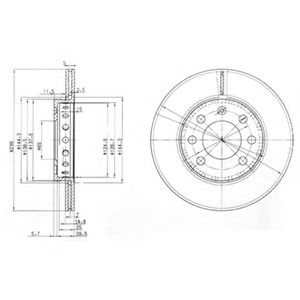Disc frana AUDI A2 (8Z0) (2000 - 2005) DELPHI BG3658 piesa NOUA