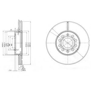 Disc frana AUDI A3 (8L1) (1996 - 2003) DELPHI BG38