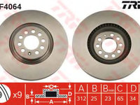 Disc frana AUDI A3 (8L1) (1996 - 2003) TRW DF4064