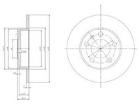 Disc frana AUDI A3 8L1 DELPHI BG3034C