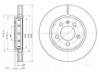 Disc frana AUDI A3 8L1 DELPHI BG3611