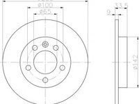 Disc frana AUDI A3 (8L1), SKODA OCTAVIA (1U2), VW GOLF Mk IV (1J1) - MINTEX MDC1515