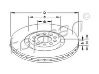 Disc frana AUDI A3 8L1 TOPRAN 109524