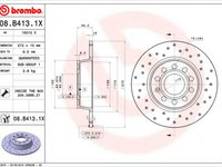 Disc frana AUDI A3 (8P1) (2003 - 2012) BREMBO 08.B413.1X