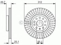 Disc frana AUDI A3 8P1 BOSCH 0986479932