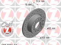 Disc frana AUDI A3 (8P1), VW RABBIT V (1K1), VW CADDY III caroserie (2KA, 2KH, 2CA, 2CH) - ZIMMERMANN 600.3234.52