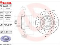 Disc frana AUDI A3 Cabriolet (8V7) (2013 - 2020) BREMBO 08.B413.1X